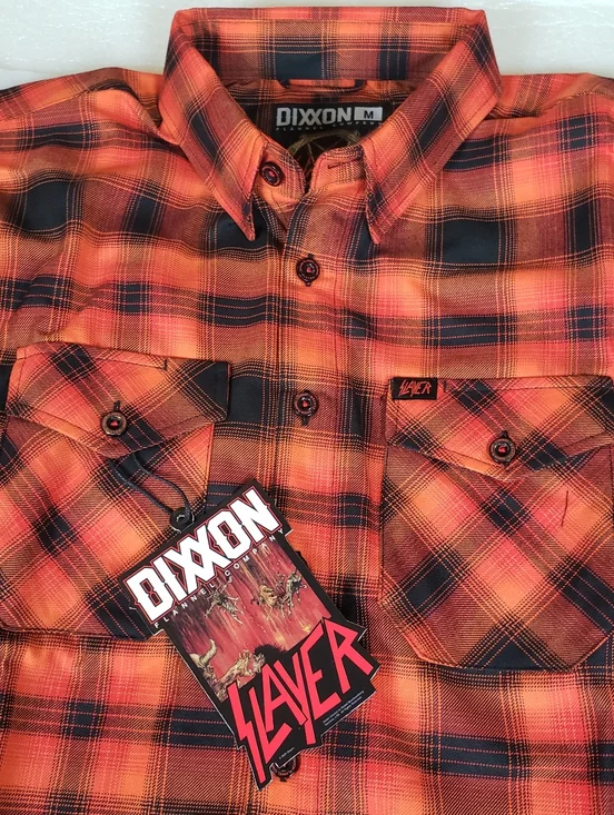 NWT DIXXON Men's Medium Slayer Hell Awaits Flannel Shirt - Picture 3 of 12